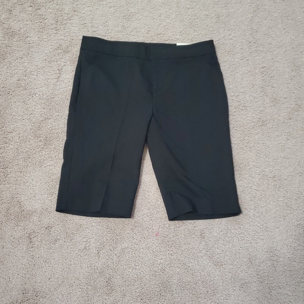 NWT Soft Surroundings 10 black chino long shorts